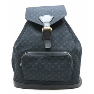 Louis Vuitton Monogram Mini Monsouris GM Backpack Rucksack Shoulder Bag Blue